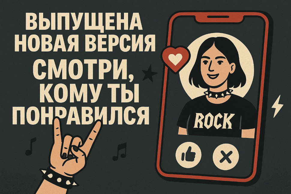 Новый релиз рок-приложения для знакомств: теперь вы видите, кто лайкнул ваш профиль!